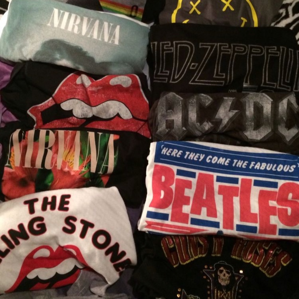3 mystery band shirts!